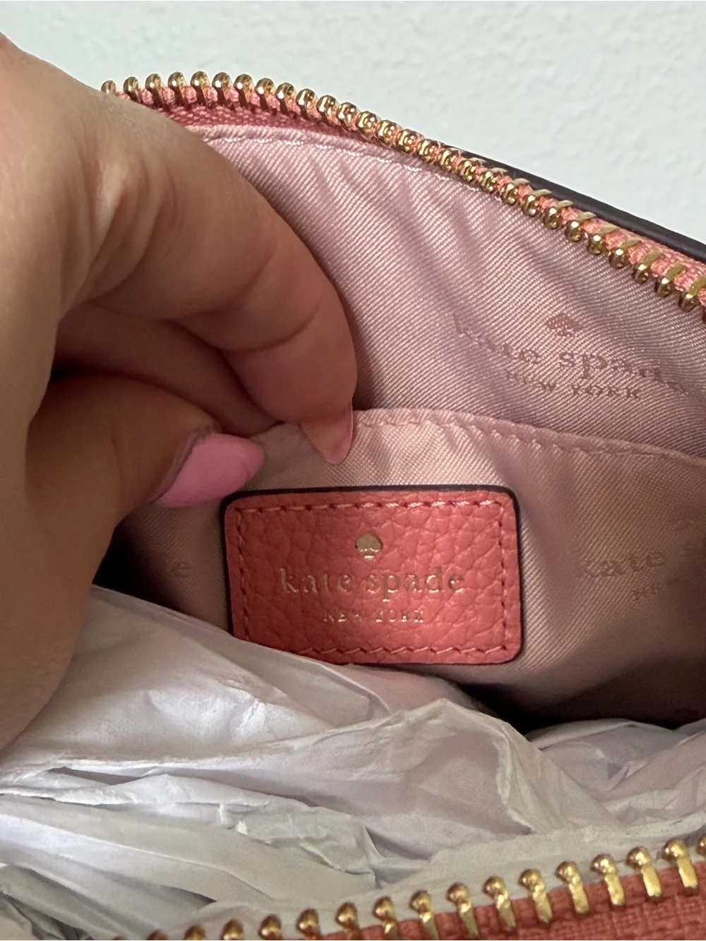 Kate Spade Southport Ave Pebbled Leather Terracotta Crossbody Bag